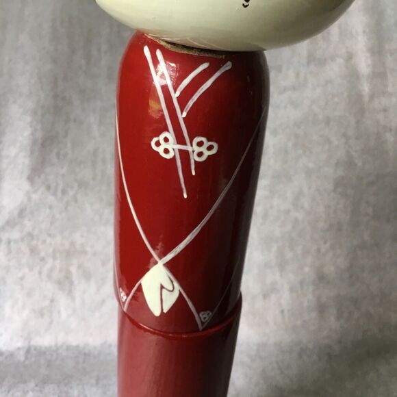 Rare 11” Vintage Japanese Kokeshi Doll/Box Pair - Picture 11 of 16